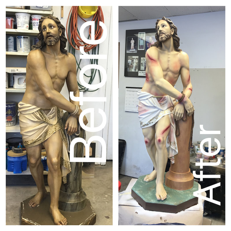 Statue Restoration Painting Repair Plaster 